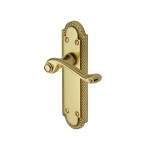 M Marcus Heritage Brass Gainsborough Design Door Handle on Plate Polished Brass