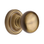 M Marcus Heritage Brass Hampstead Design Mortice Knob on Rose