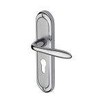 M Marcus Heritage Brass Henley Design Door Handle on Plate Apollo finish