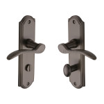 M Marcus Heritage Brass Howard Design Door Handle on Plate Matt Bronze