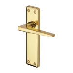 M Marcus Heritage Brass Kendal Design Door Handle on Plate Polished Brass