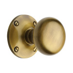 M Marcus Heritage Brass Kensington Design Mortice Knob on Rose 