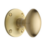 M Marcus Heritage Brass Mayfair Design Mortice Knob on Rose