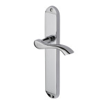 M Marcus Heritage Brass Algarve Long Design Door Handle on Plate Polished Chrome Plate