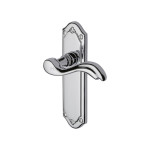 M Marcus Heritage Brass Lisboa Design Door Handle on Plate Polished Chrome Plate