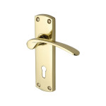 M Marcus Project Hardware Luca Design Door Handle on Plate Polished Brass