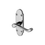 M Marcus Project Hardware Milton Short Design Door Handle on Plate Polished Chrome Plate