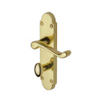 M Marcus Project Hardware Milton Design Door Handle on Plate Polished Brass