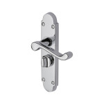 M Marcus Project Hardware Milton Short Design Door Handle on Plate Polished Chrome Plate