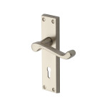 M Marcus Project Hardware Malvern Design Door Handle on Plate Satin Nickel Plate