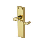 M Marcus Project Hardware Malvern Design Door Handle on Plate Polished Brass