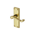 M Marcus Project Hardware Malvern Short Design Door Handle on Plate Polished Brass