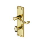 M Marcus Project Hardware Malvern Design Door Handle on Plate Polished Brass