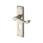 M Marcus Project Hardware Malvern Design Door Handle on Plate Satin Nickel Plate