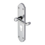 M Marcus Project Hardware Kensington Design Door Handle on Plate Polished Chrome Plate