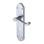 M Marcus Project Hardware Kensington Design Door Handle on Plate Satin Chrome Plate