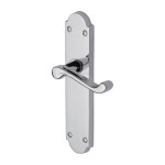 M Marcus Project Hardware Kensington Design Door Handle on Plate Polished Chrome Plate