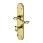 M Marcus Project Hardware Kensington Design Door Handle on Plate Polished Brass