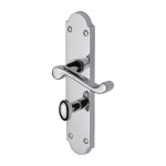 M Marcus Project Hardware Kensington Design Door Handle on Plate Polished Chrome Plate