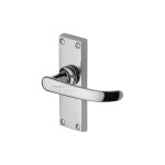 M Marcus Project Hardware Avon Short Design Door Handle on Plate Polished Chrome Plate