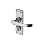 M Marcus Project Hardware Avon Short Design Door Handle on Plate Polished Chrome Plate