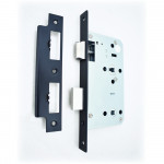 Architectural DIN Bathroom Lock Case – Matt Black Powder Coated