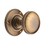 M Marcus Heritage Brass Richmond Design Mortice Knob on Rose