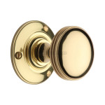 M Marcus Heritage Brass Richmond Design Mortice Knob on Rose