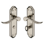 M Marcus Heritage Brass Sandown Design Door Handle on Plate Mercury Split Finish