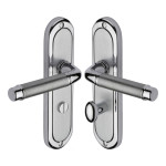 M Marcus Heritage Brass Saturn Design Door Handle on Plate Apollo Finish