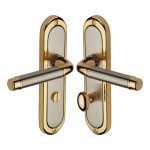 M Marcus Heritage Brass Saturn Design Door Handle on Plate Jupiter Split Finish