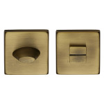 Heritage Brass Square Thumbturn & Emergency Release for Bathroom & Bedroom Doors – 54mm x 54mm