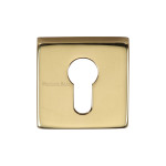 M Marcus Heritage Brass Square Euro Profile Cylinder Escutcheon 54 x 54mm