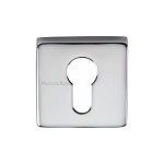 M Marcus Heritage Brass Square Euro Profile Cylinder Escutcheon 54 x 54mm