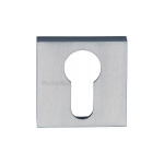 M Marcus Heritage Brass Square Euro Profile Cylinder Escutcheon 54 x 54mm