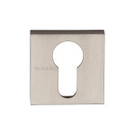 M Marcus Heritage Brass Square Euro Profile Cylinder Escutcheon 54 x 54mm