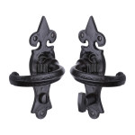 M Marcus Tudor Rustic Black Wroxeter Door Handle on Backplate