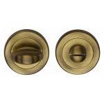 M Marcus Heritage Brass Round Thumbturn & Emergency Release for Bathroom & Bedroom Doors 53mm 