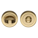 M Marcus Heritage Brass Round Thumbturn & Emergency Release for Bathroom & Bedroom Doors 53mm 