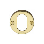 M Marcus Heritage Brass Round Oval Profile Cylinder Escutcheon 45mm 