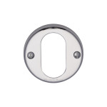 M Marcus Heritage Brass Round Oval Profile Cylinder Escutcheon 45mm 