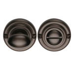 M Marcus Heritage Brass Round Thumbturn & Emergency Release for Bathroom & Bedroom Doors 45mm 