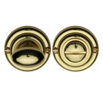 M Marcus Heritage Brass Round Thumbturn & Emergency Release for Bathroom & Bedroom Doors 45mm 