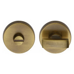 M Marcus Heritage Brass Round Thumbturn & Emergency Release for Bathroom & Bedroom Doors 35mm 