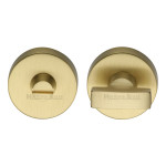Heritage Brass Round Thumbturn & Emergency Release for Bathroom & Bedroom Doors – 35mm Ø