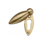 M Marcus Heritage Brass Oval Covered Keyhole Escutcheon 59 x 20mm