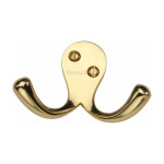 M Marcus Heritage Brass Double Cow Horn Coat Hook