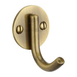 M Marcus Heritage Brass Modern Single Robe Hook