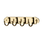 M Marcus Heritage Brass Coat Hooks x 4 on Backplate