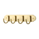 M Marcus Heritage Brass Coat Hooks x 4 on Backplate